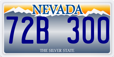 NV license plate 72B300