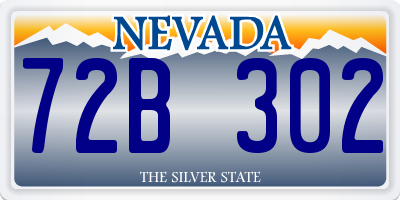 NV license plate 72B302