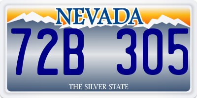 NV license plate 72B305