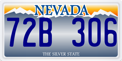 NV license plate 72B306