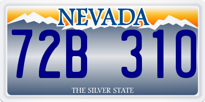 NV license plate 72B310