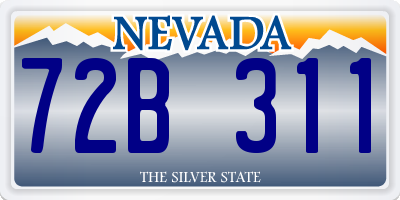 NV license plate 72B311