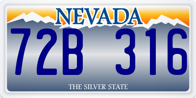 NV license plate 72B316