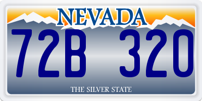 NV license plate 72B320