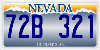 NV license plate 72B321