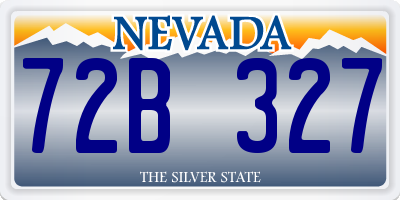 NV license plate 72B327