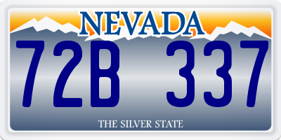 NV license plate 72B337