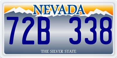 NV license plate 72B338