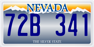 NV license plate 72B341