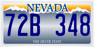 NV license plate 72B348