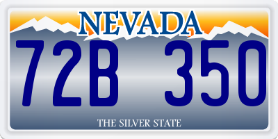 NV license plate 72B350