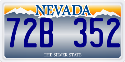 NV license plate 72B352