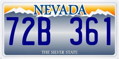 NV license plate 72B361