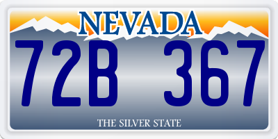 NV license plate 72B367