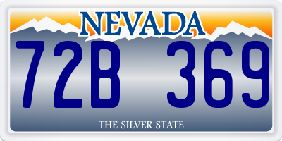 NV license plate 72B369
