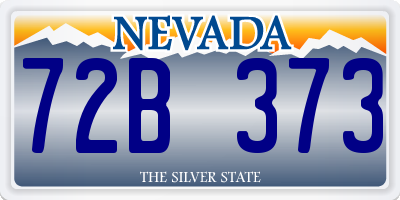 NV license plate 72B373