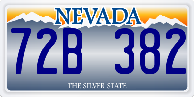 NV license plate 72B382