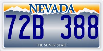 NV license plate 72B388