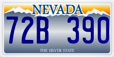 NV license plate 72B390