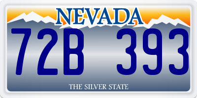 NV license plate 72B393