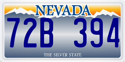 NV license plate 72B394