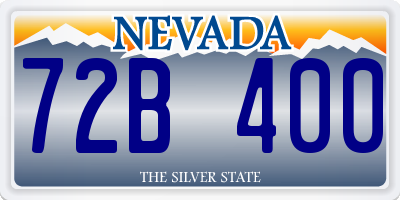 NV license plate 72B400