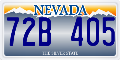NV license plate 72B405