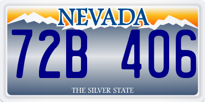 NV license plate 72B406