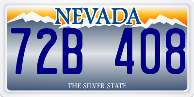 NV license plate 72B408