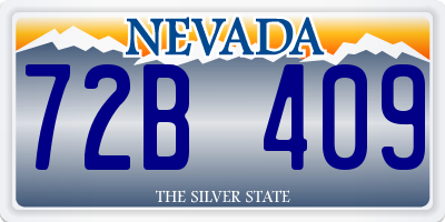 NV license plate 72B409