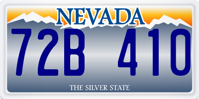 NV license plate 72B410