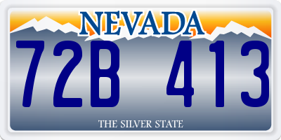 NV license plate 72B413
