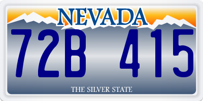 NV license plate 72B415