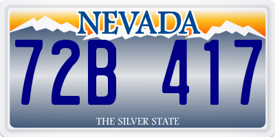 NV license plate 72B417