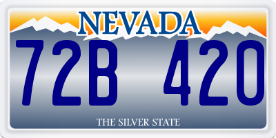 NV license plate 72B420