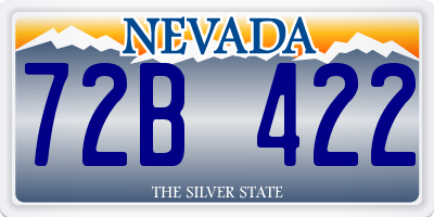 NV license plate 72B422