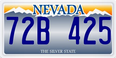 NV license plate 72B425