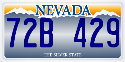 NV license plate 72B429