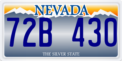 NV license plate 72B430