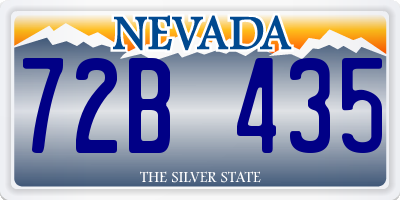 NV license plate 72B435