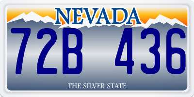 NV license plate 72B436