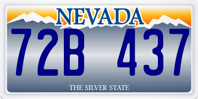 NV license plate 72B437