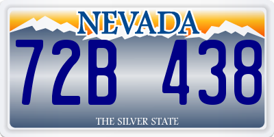 NV license plate 72B438