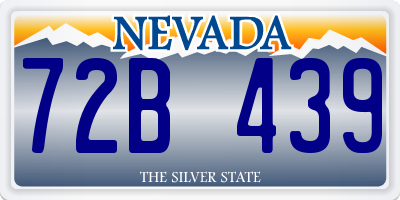 NV license plate 72B439