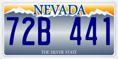 NV license plate 72B441