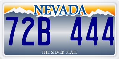 NV license plate 72B444