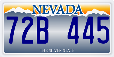 NV license plate 72B445