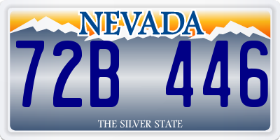 NV license plate 72B446