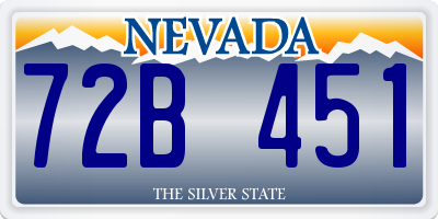 NV license plate 72B451