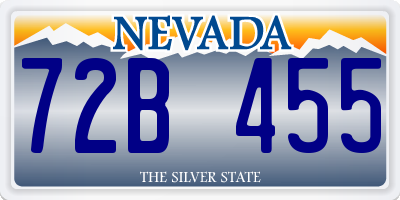 NV license plate 72B455